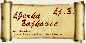 LJerka Bajković vizit kartica